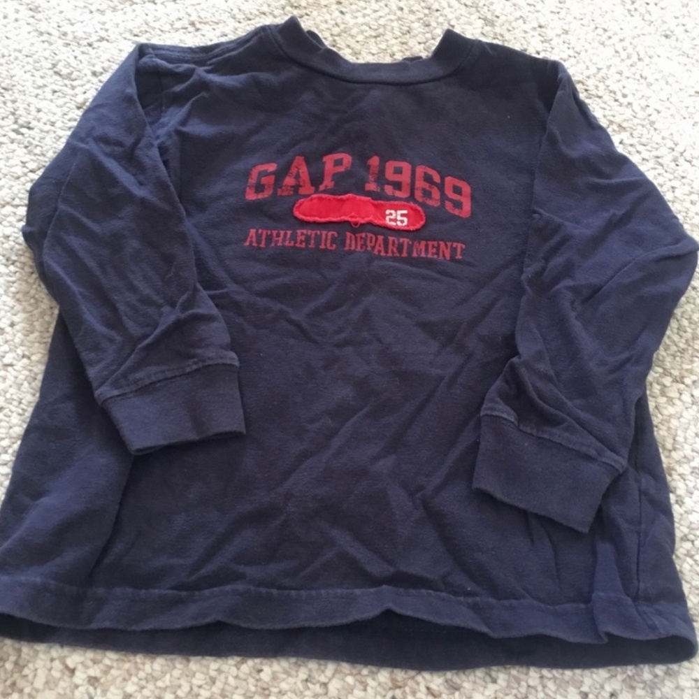 5/$10 GAP Boys Long Sleeve Blue & Red Shirt